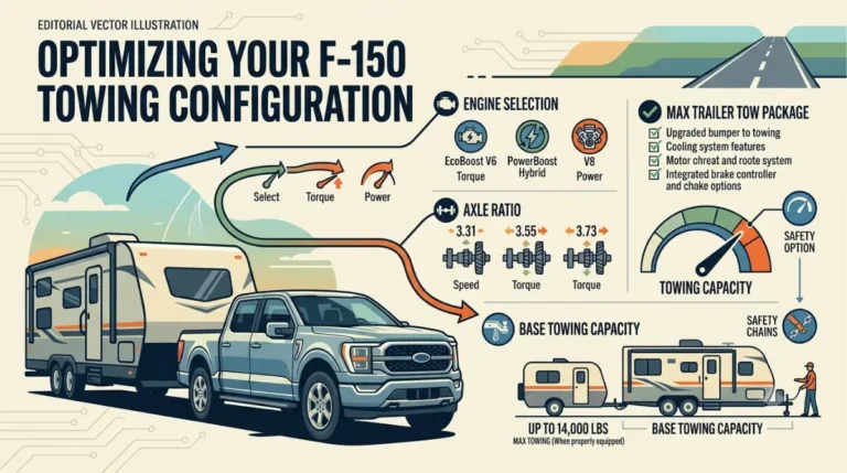 Exact F-150 Towing capacity explained by engine, axle ratio, cab and box, drivetrain, and tow equipmen