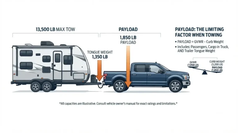 F-150 tow rating versus payload capacity showing how payload limits towing