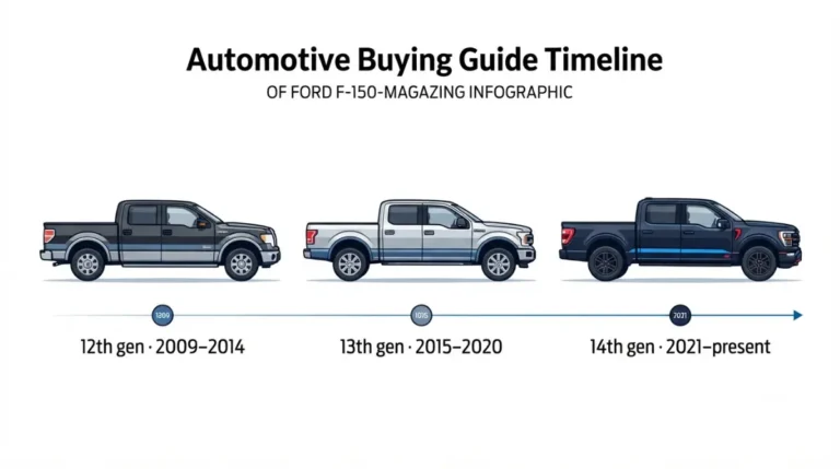 F-150 Generations timeline showing the 12th, 13th and 14th generations from 2009 to the present