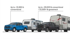 Silverado 1500 vs 2500HD Documented Ratings by Cab and Hitch