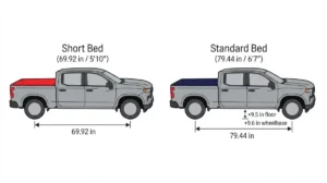 Stock Silverado Crew Cab Bed Sizes by Cab, Bed and Drivetrain